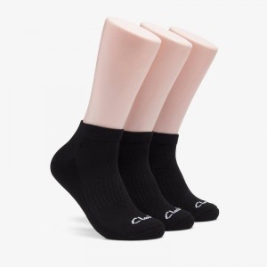 Clarks 3 Pack Athletic Czarne | CLKS-84189