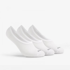 Clarks 3 pack Liner Socks Białe | CLKS-84186
