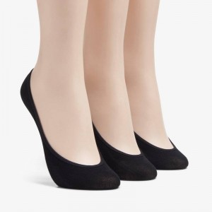Clarks 3 pack Solid Liner Sock Czarne | CLKS-84176