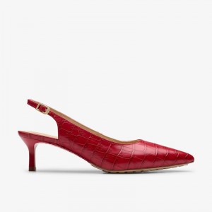 Clarks Adela Sling Czerwone | CLKS-85051