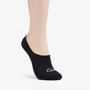 Clarks Basic Liner Sock Czarne | CLKS-84654