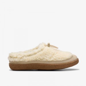 Clarks Belle Wych Slippers Białe | CLKS-84676