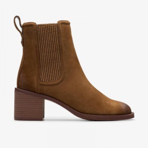 Clarks Chamberly Top Brązowe | CLKS-85482