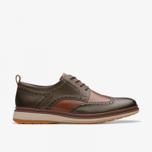 Clarks Chantry Wing Ciemny Oliwkowe | CLKS-84473