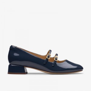 Clarks Daiss30 Shine Granatowe | CLKS-85044