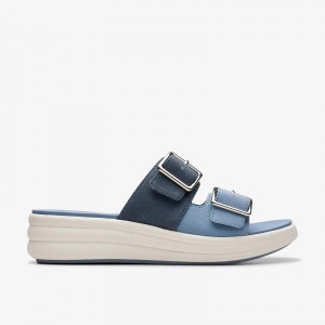 Clarks Drift Buckle Niebieskie | CLKS-84701