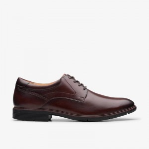 Clarks Eldredge Plain Ciemny Brązowe | CLKS-84384