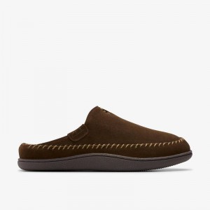 Clarks Frien Wall Slippers Brązowe | CLKS-84207