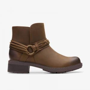 Clarks Hearth Kaylie Głęboka Brązowe | CLKS-85590