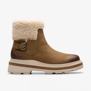 Clarks Hencroft Madi Waterproof Ciemny Brązowe | CLKS-85509
