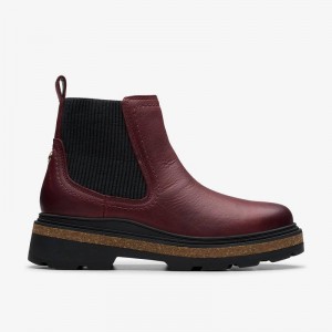 Clarks Hencroft Step Waterproof Bordowe | CLKS-85513