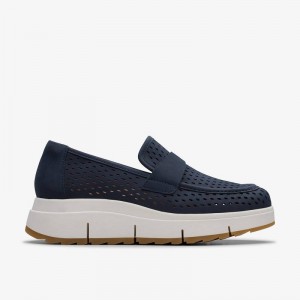 Clarks Loriini Edge Granatowe | CLKS-84812