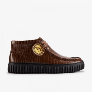 Clarks Martine Rose Torhill Hi Brązowe | CLKS-85605