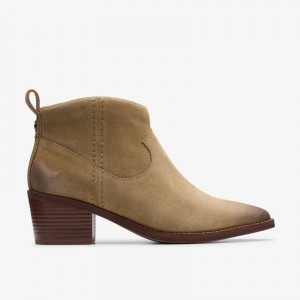 Clarks Morzine Sky Ciemny Brązowe | CLKS-85561