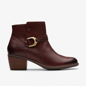 Clarks Neva Buckle Brązowe | CLKS-85448