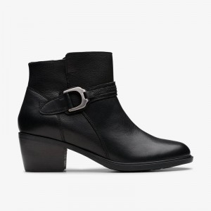 Clarks Neva Buckle Czarne | CLKS-85446