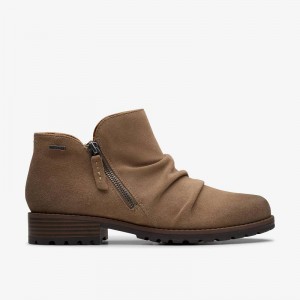 Clarks Nissini Top Waterproof Ciemny Szare Brązowe | CLKS-85451