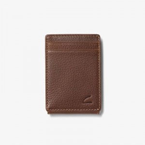 Clarks Pebble Wide Money Clip Wallet Brązowe | CLKS-84165