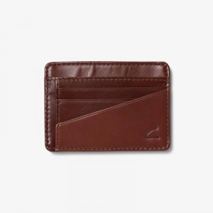 Clarks Shine Credit Card Holder Brązowe | CLKS-84160