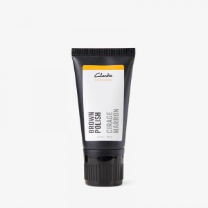 Clarks Shoe Polish Brązowe | CLKS-84150