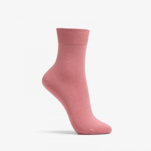 Clarks Solid Dress Crew Sock Różowe | CLKS-84632