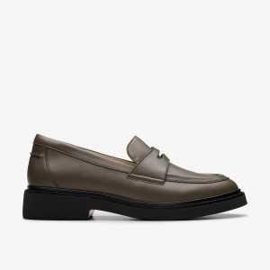 Clarks Splend Edge Ciemny Oliwkowe | CLKS-84831