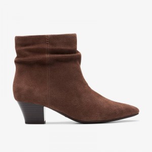 Clarks Teresa Skip Szare Brązowe | CLKS-85597