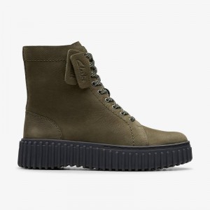 Clarks Torhill Rise Ciemny Zielone | CLKS-85563