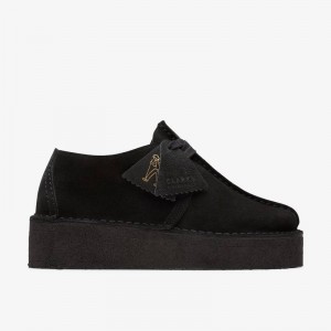 Clarks Trek Wedge Czarne | CLKS-84679