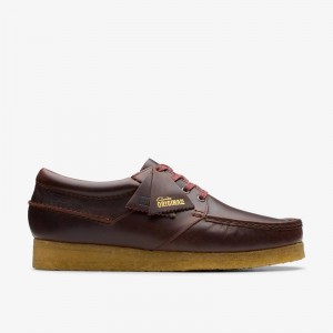 Clarks Wallabee Boat Jasny Czerwone | CLKS-84501