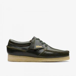 Clarks Wallabee Boat Zielone | CLKS-84500