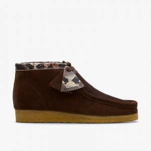 Clarks Wallabee Boot Brązowe Wąż | CLKS-84485