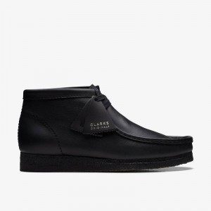 Clarks Wallabee Boot Czarne | CLKS-84486