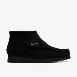Clarks Wallabee Boot Czarne | CLKS-84495