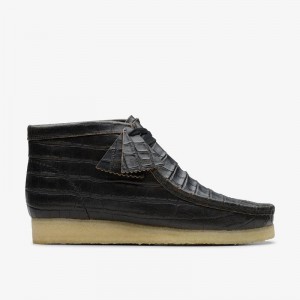 Clarks Wallabee Boot Czarne | CLKS-84508
