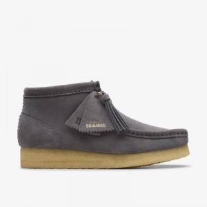 Clarks Wallabee Boot Szare Niebieskie | CLKS-85553
