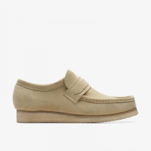 Clarks Wallabee Loafer Beżowe | CLKS-84299