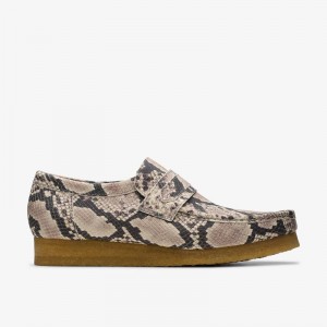 Clarks Wallabee Loafer Szare Wąż | CLKS-84297
