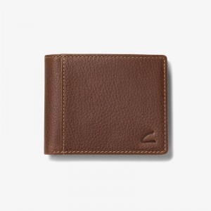 Clarks Weathered Pebble Slimfold Wallet Brązowe | CLKS-84163