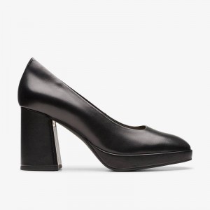 Clarks Zoya 85 Court Czarne | CLKS-85263